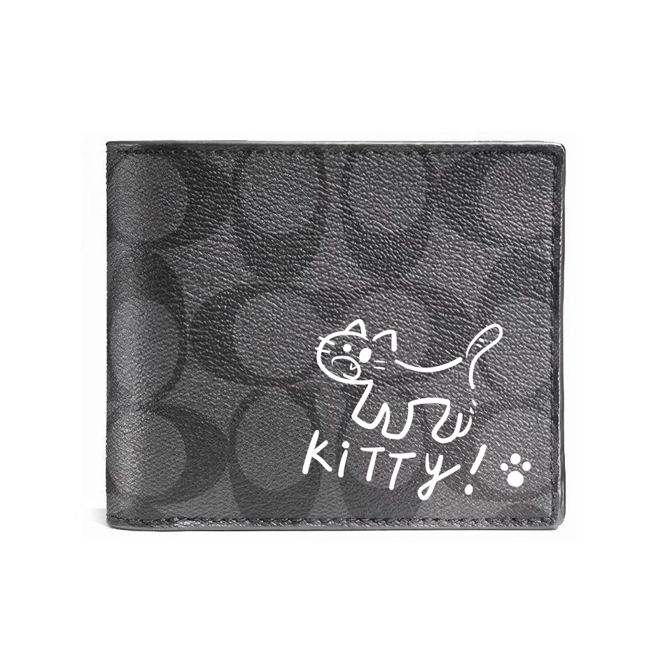 COACH Кожаный кошелек 3 в 1 для мужчин черный, Kitten
COACH Кожаный кошелек 3 в 1 для мужчин черный, Kitten