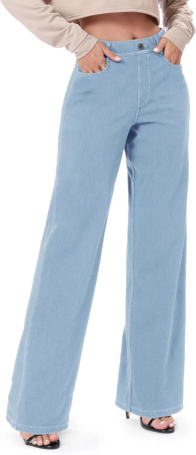 Женские джинсы Pull On с высокой талией и широкими штанинами TONIRY
Женские джинсы Pull On с высокой талией и широкими штанинами TONIRY