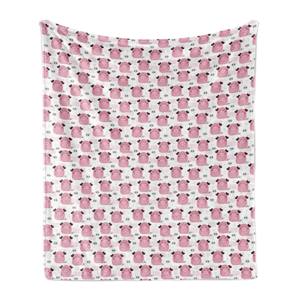 ABAKUHAUS Piglet Мягкое фланелевое флисовое одеяло, повторяющиеся свиньи в горошек и линии, 175 x 230 см, серо-розовый, белый
ABAKUHAUS Piglet Мягкое фланелевое флисовое одеяло, повторяющиеся свиньи в горошек и линии, 175 x 230 см, серо-розовый, белый
