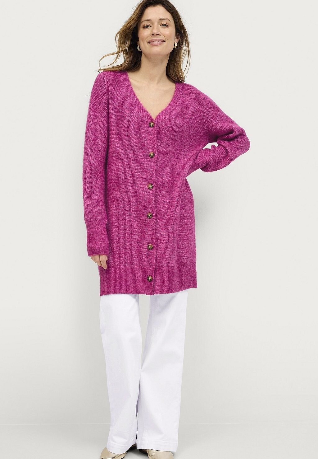 Кардиган Ellos Collection, светло-красный 
Кардиган Ellos Collection, светло-красный