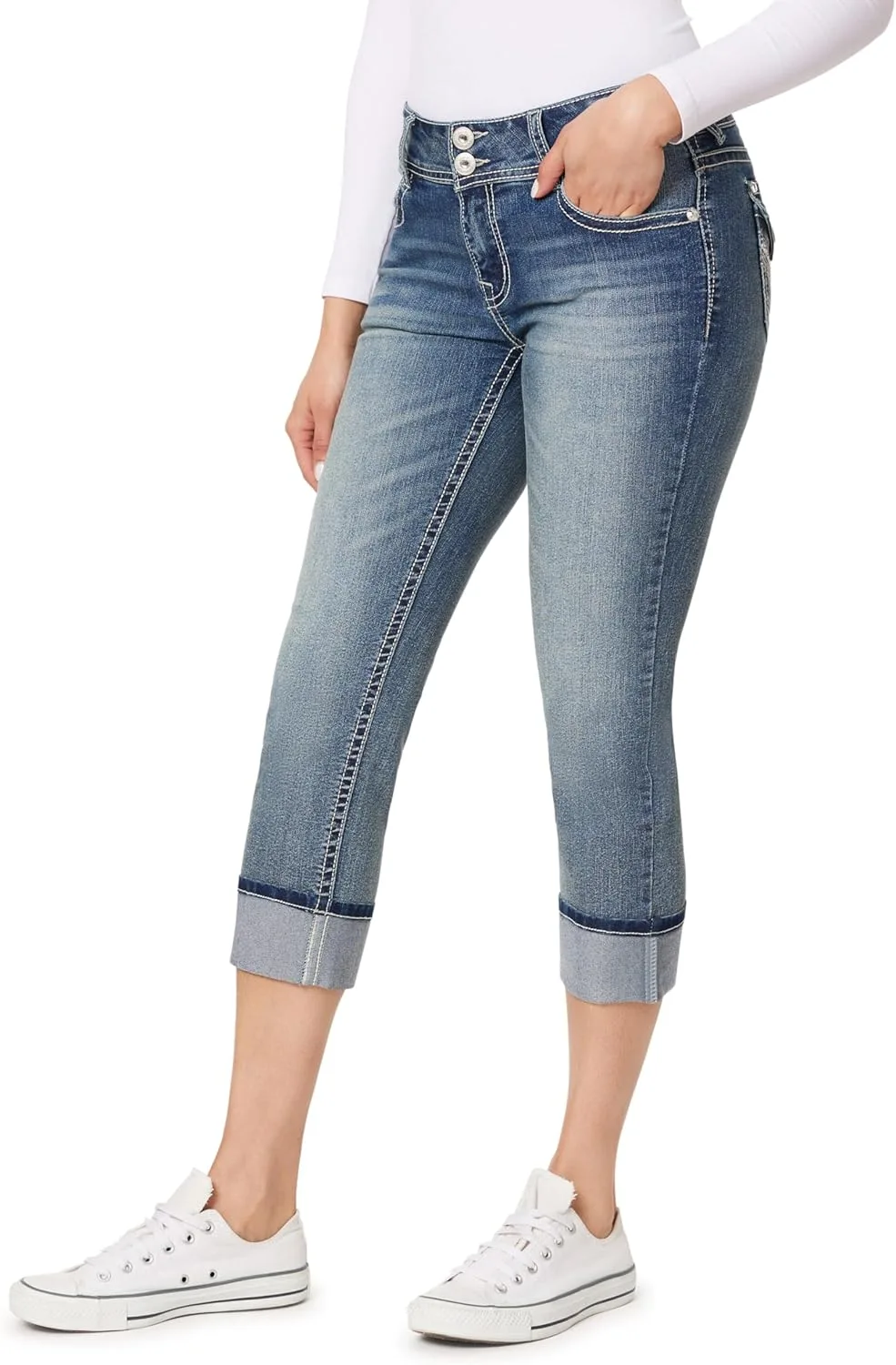 WallFlower Women's Luscious Curvy 23.5" Crop Mid-Rise Bling Insta Stretch Juniors
WallFlower Women's Luscious Curvy 23.5" Crop Mid-Rise Bling Insta Stretch Juniors