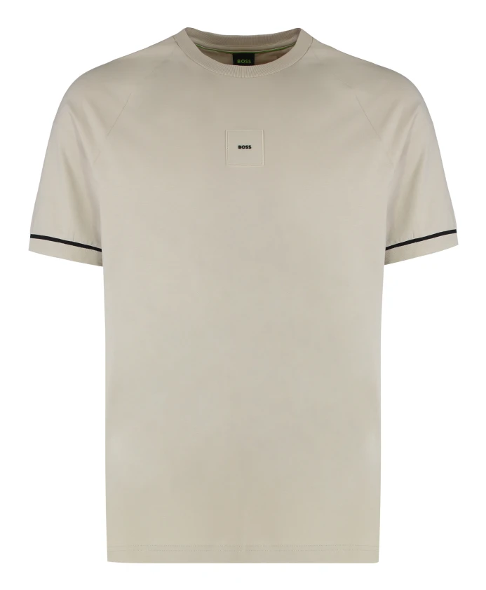 Хлопковая футболка с круглым вырезом Hugo, бежевый
Хлопковая футболка с круглым вырезом Hugo, бежевый