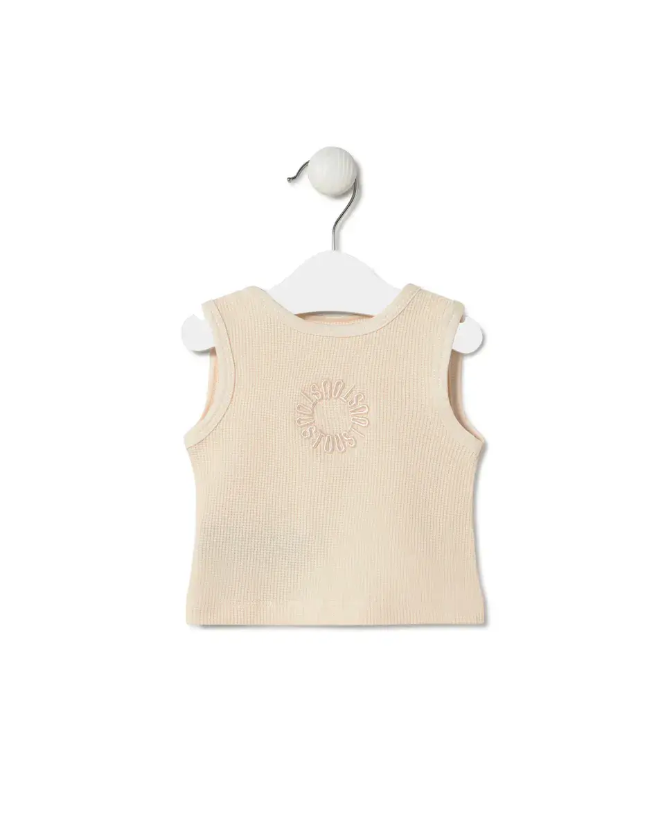 Крашеная детская футболка без рукавов Pique Tous, цвет Crudo
Крашеная детская футболка без рукавов Pique Tous, цвет Crudo
