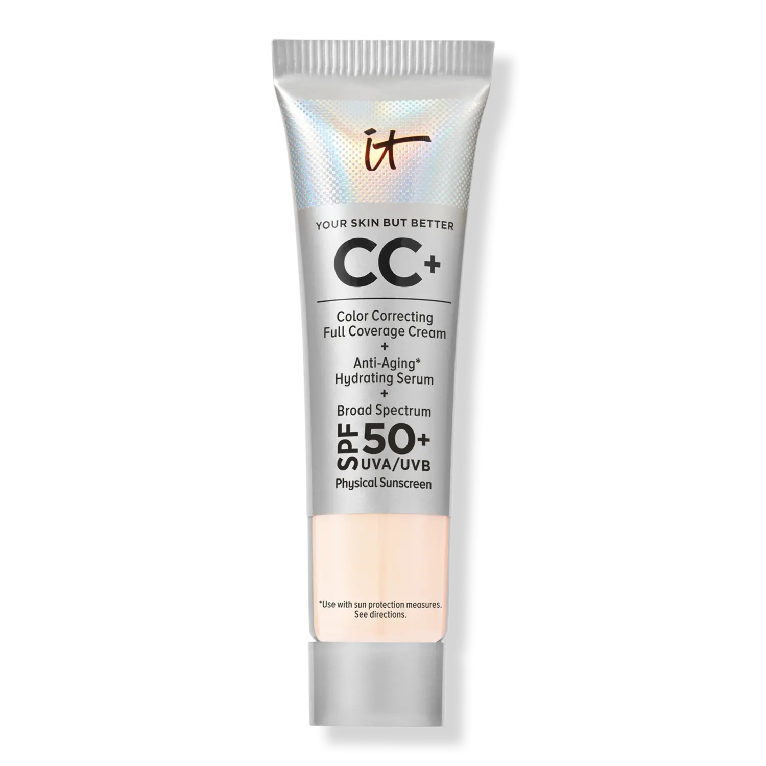 Мини-CC+ крем с SPF 50+ IT Cosmetics, Fair Beige (very fair with pink undertones)
Мини-CC+ крем с SPF 50+ IT Cosmetics, Fair Beige (very fair with pink undertones)