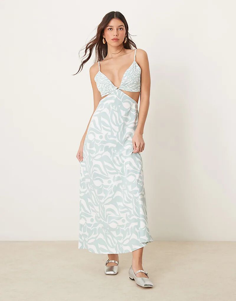 Платье-комбинация макси с вырезом на талии в зеленом цветочном узоре Abercrombie & Fitch
Платье-комбинация макси с вырезом на талии в зеленом цветочном узоре Abercrombie & Fitch