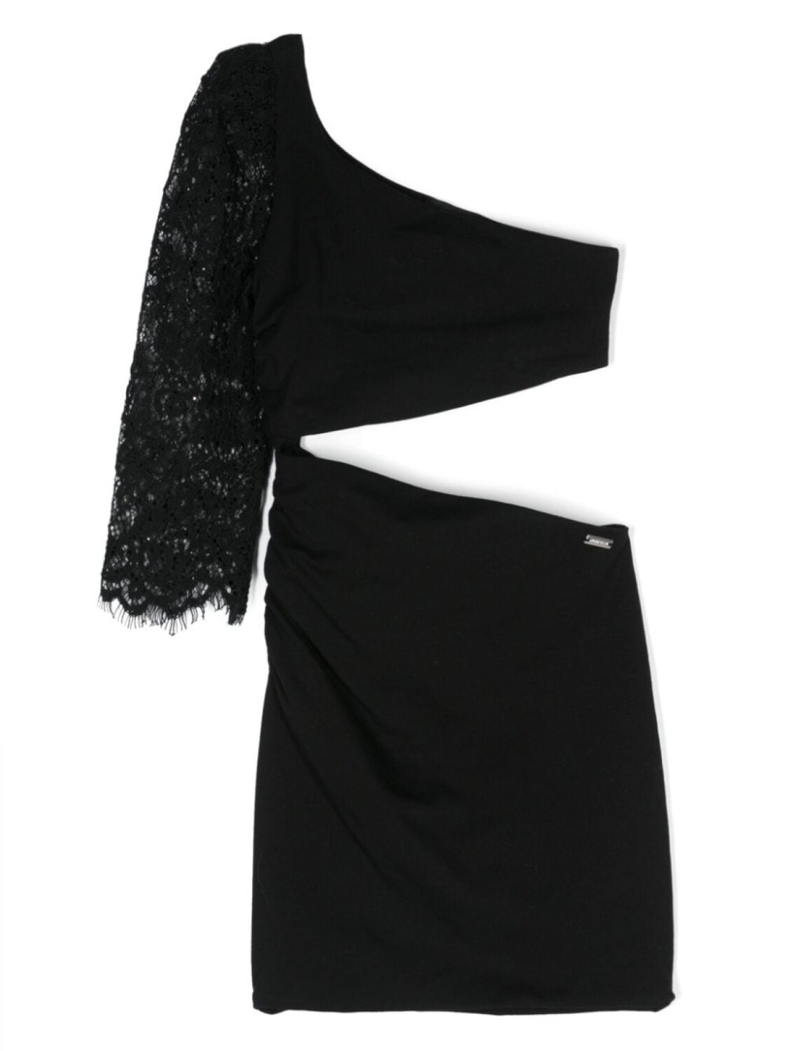 Monnalisa платье с одним рукавом, черный