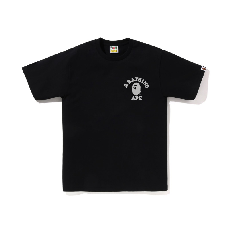 Футболка Bape Honeycomb Camo College Ats A BATHING APE, черная 
Футболка Bape Honeycomb Camo College Ats A BATHING APE, черная