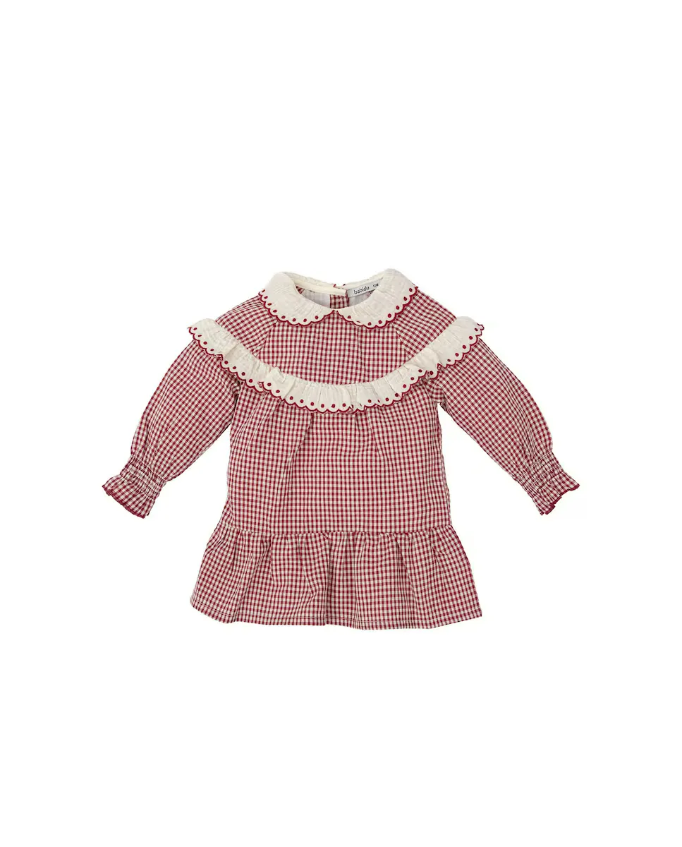 Клетчатое платье для девочки с рюшами BABIDÚ, красный
Клетчатое платье для девочки с рюшами BABIDÚ, красный