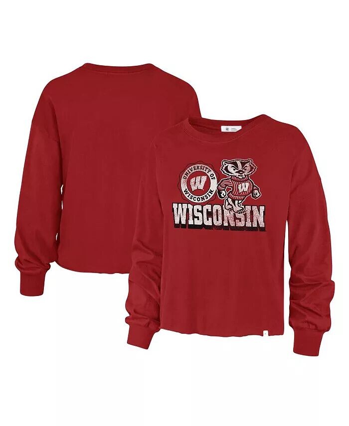 Женская красная рваная футболка с длинным рукавом Wisconsin Badgers Bottom Line Parkway '47 Brand
Женская красная рваная футболка с длинным рукавом Wisconsin Badgers Bottom Line Parkway '47 Brand