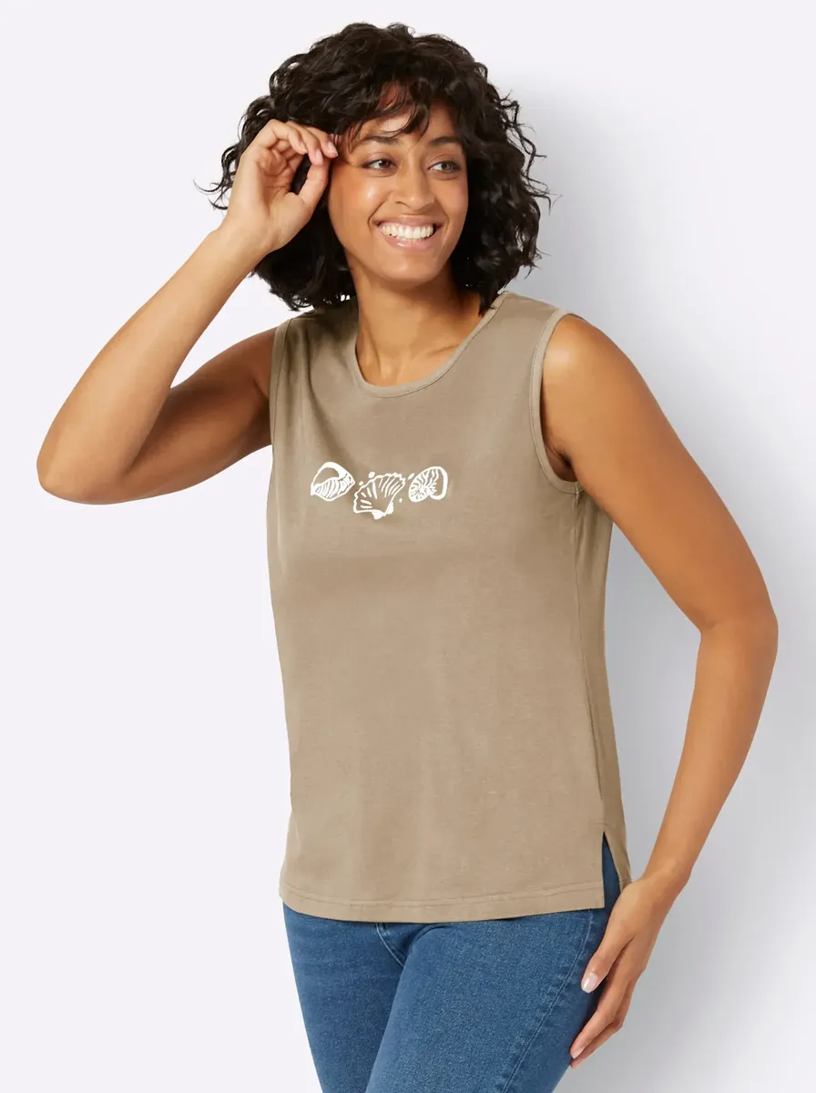 Повседневный образ: топ-рубашка Casual Looks, бежевый
Повседневный образ: топ-рубашка Casual Looks, бежевый