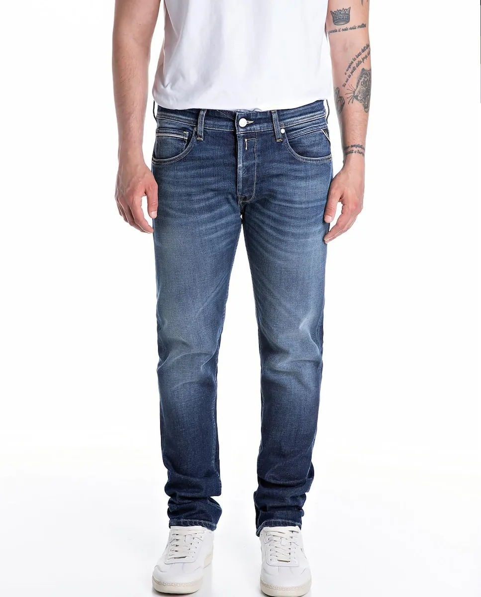 Мужские джинсы прямого кроя с пятью карманами Replay, синий
Мужские джинсы прямого кроя с пятью карманами Replay, синий
