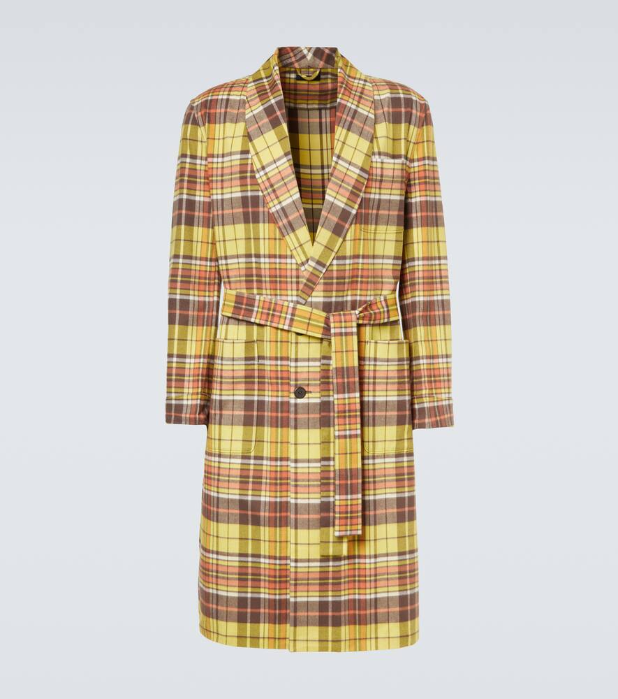 Клетчатое хлопковое пальто Prada, Crema+Cacao
Клетчатое хлопковое пальто Prada, Crema+Cacao