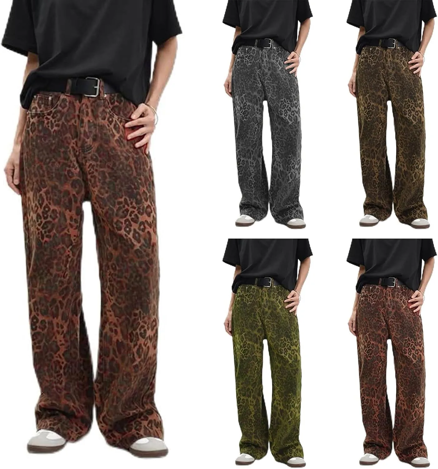 Джинсы Leopard для женщин Y2k с прямыми штанинами и высокой посадкой ZsaeSM
Джинсы Leopard для женщин Y2k с прямыми штанинами и высокой посадкой ZsaeSM