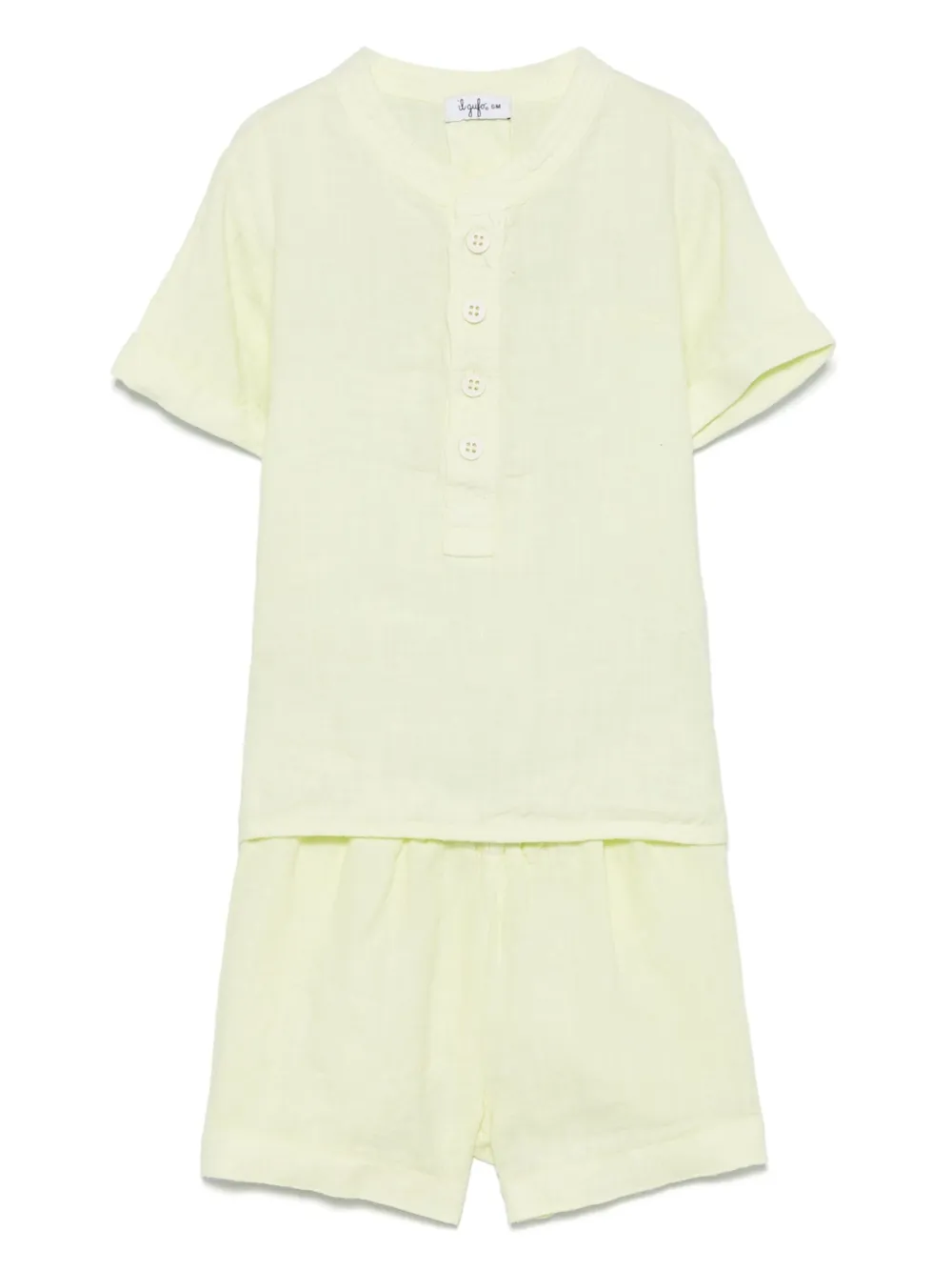 Льняной комплект из топа и шортов Il Gufo, зеленый
Льняной комплект из топа и шортов Il Gufo, зеленый