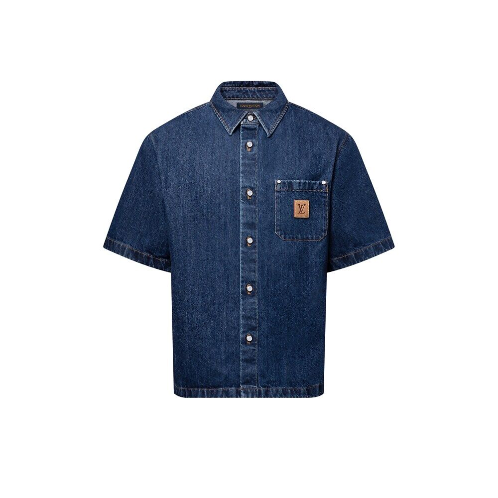 Фирменная джинсовая рубашка с короткими рукавами Louis Vuitton, синий
Фирменная джинсовая рубашка с короткими рукавами Louis Vuitton, синий