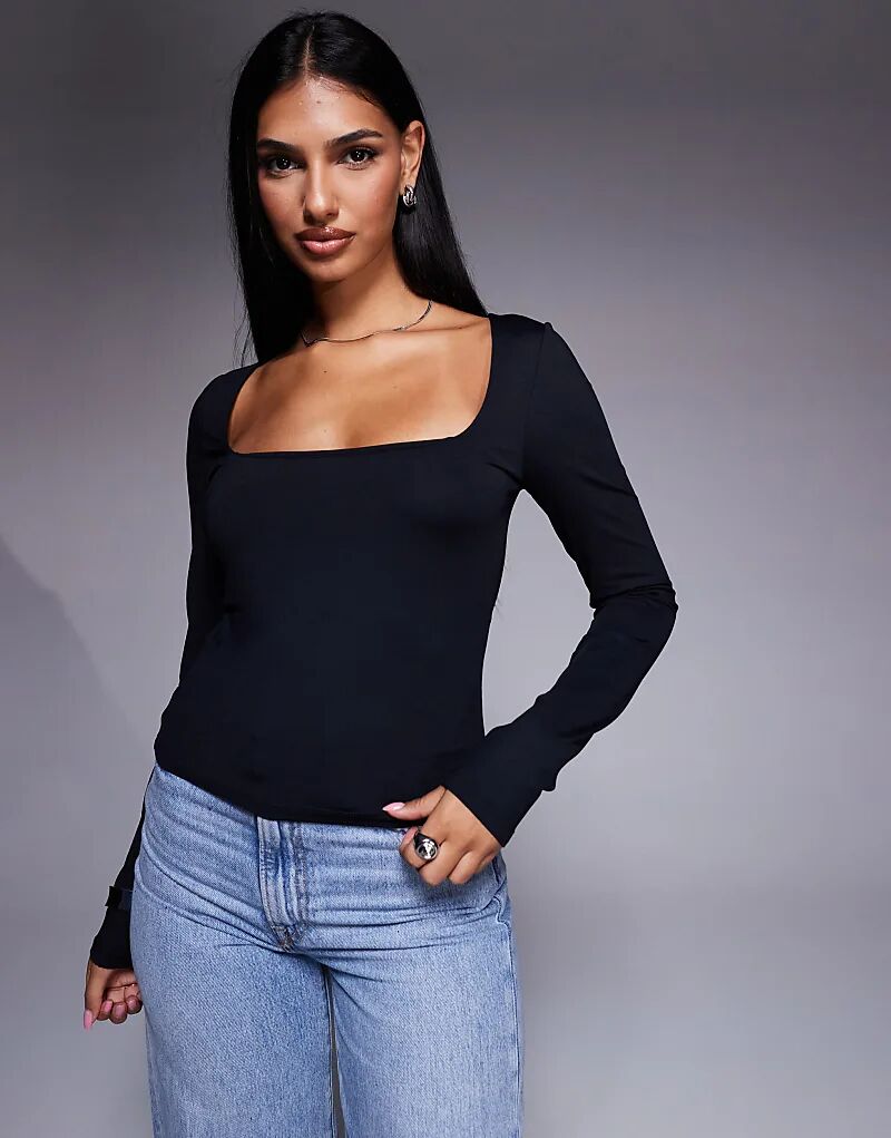 Топ ASOS DESIGN из полиамида с квадратным вырезом и завязкой сзади, черный
Топ ASOS DESIGN из полиамида с квадратным вырезом и завязкой сзади, черный