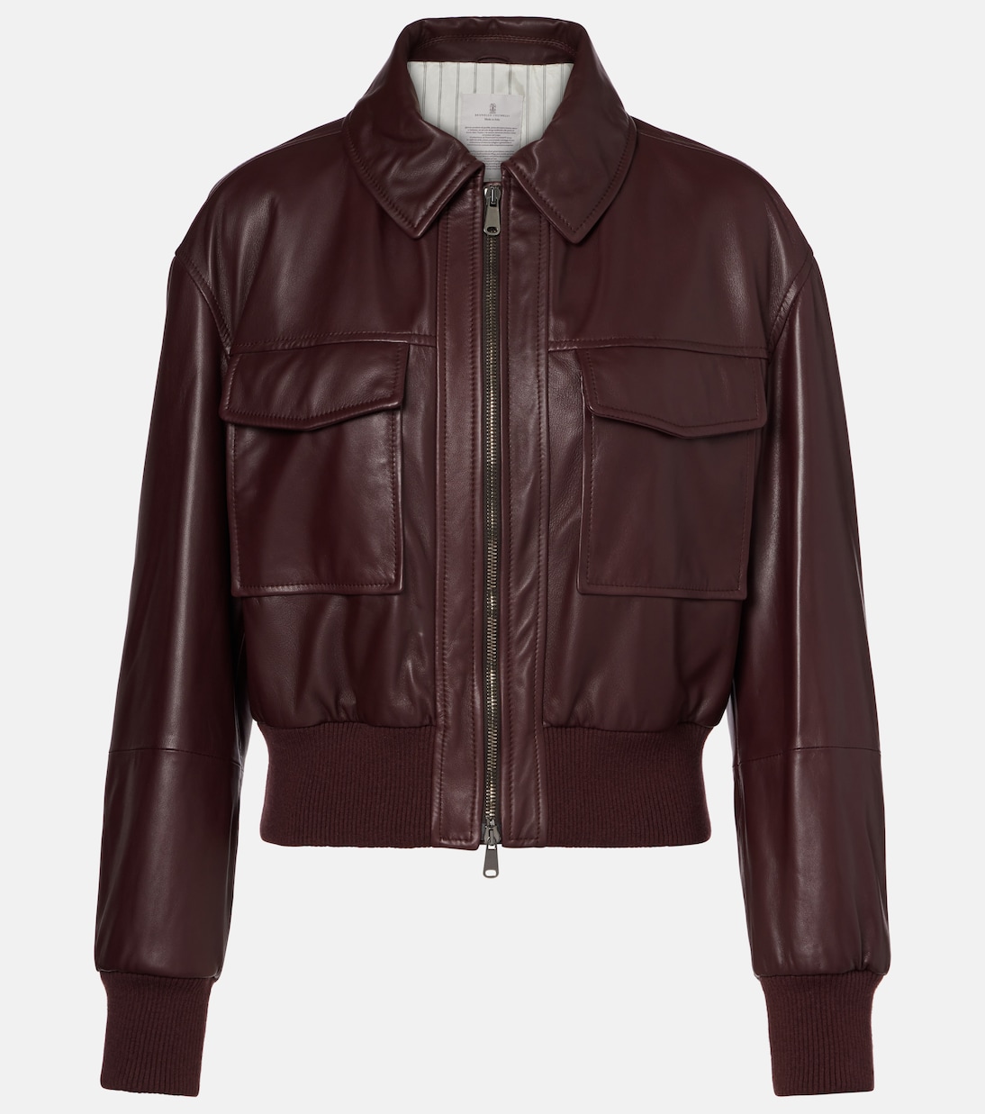 Кожаная куртка Brunello Cucinelli, Bordeaux
Кожаная куртка Brunello Cucinelli, Bordeaux