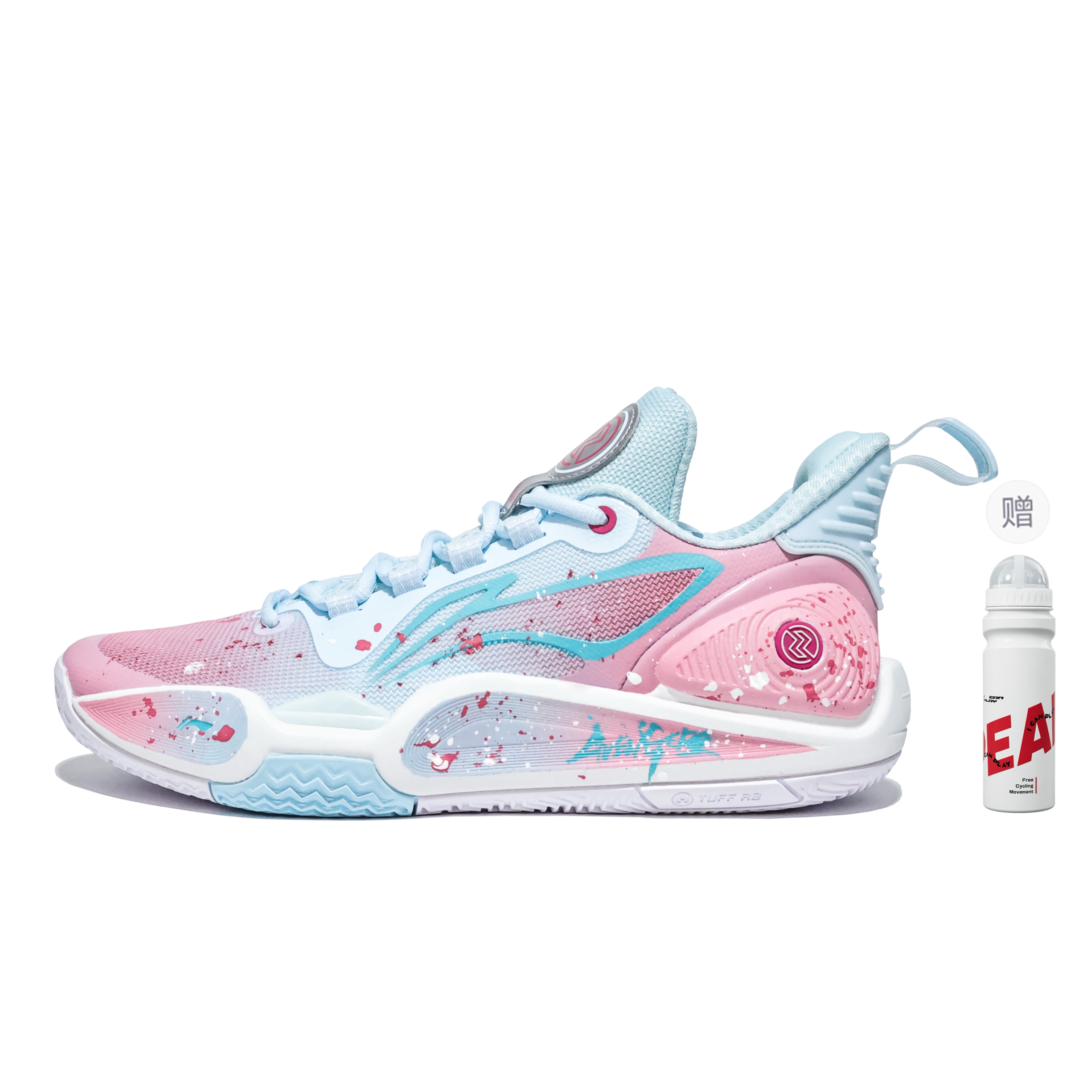 LINING Баскетбольные кроссовки Speed 9 Shock Absorbers с противоскользящим покрытием, устойчивые к истиранию, низкие, мужские, цвет "голубой-розовый" 
LINING Баскетбольные кроссовки Speed 9 Shock Absorbers с противоскользящим покрытием, устойчивые к истиранию, низкие, мужские, цвет "голубой-розовый"