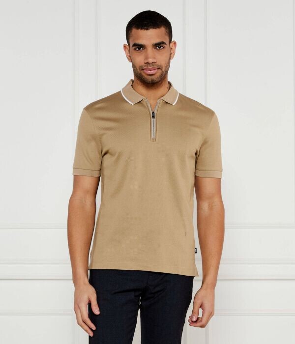 Поло мужское Boss с воротником на молнии, бежевый
Поло мужское Boss с воротником на молнии, бежевый
