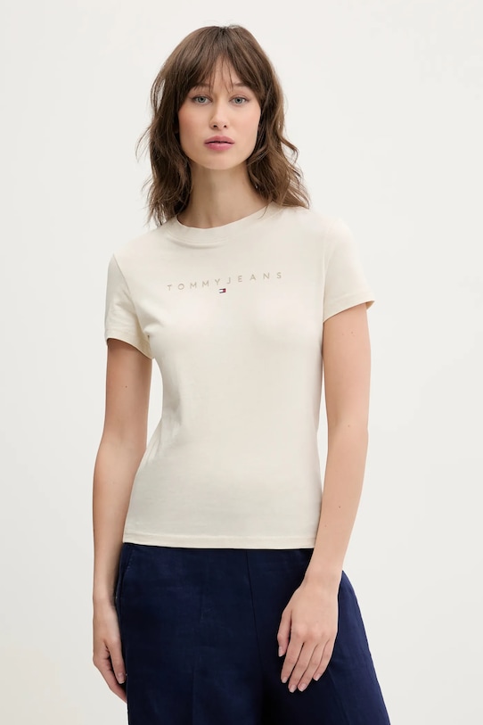 Хлопковая футболка Tommy Jeans, бежевый
Хлопковая футболка Tommy Jeans, бежевый