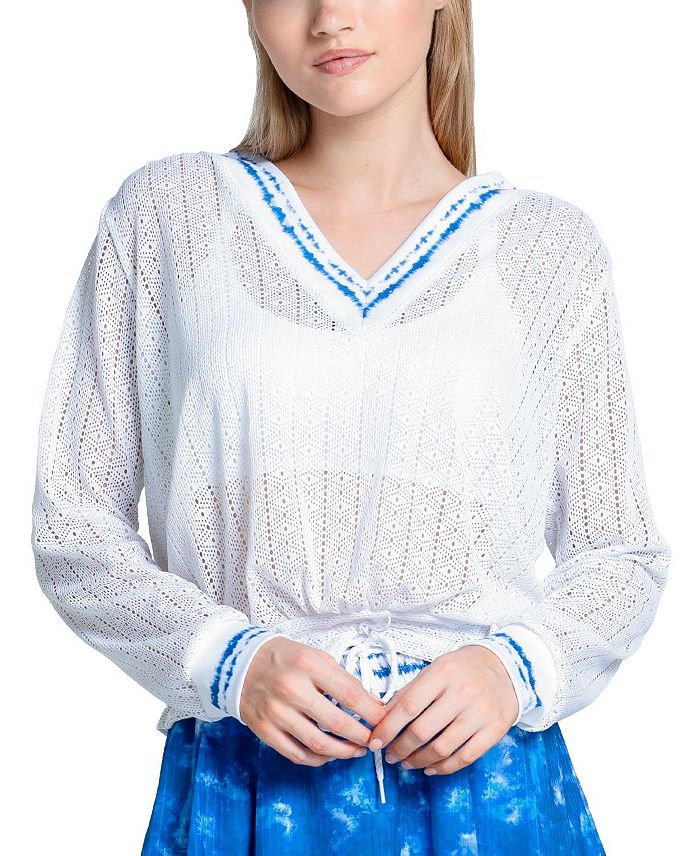 Свитер с кружевными полосками в технике шибори Lucky in Love, белый
Свитер с кружевными полосками в технике шибори Lucky in Love, белый