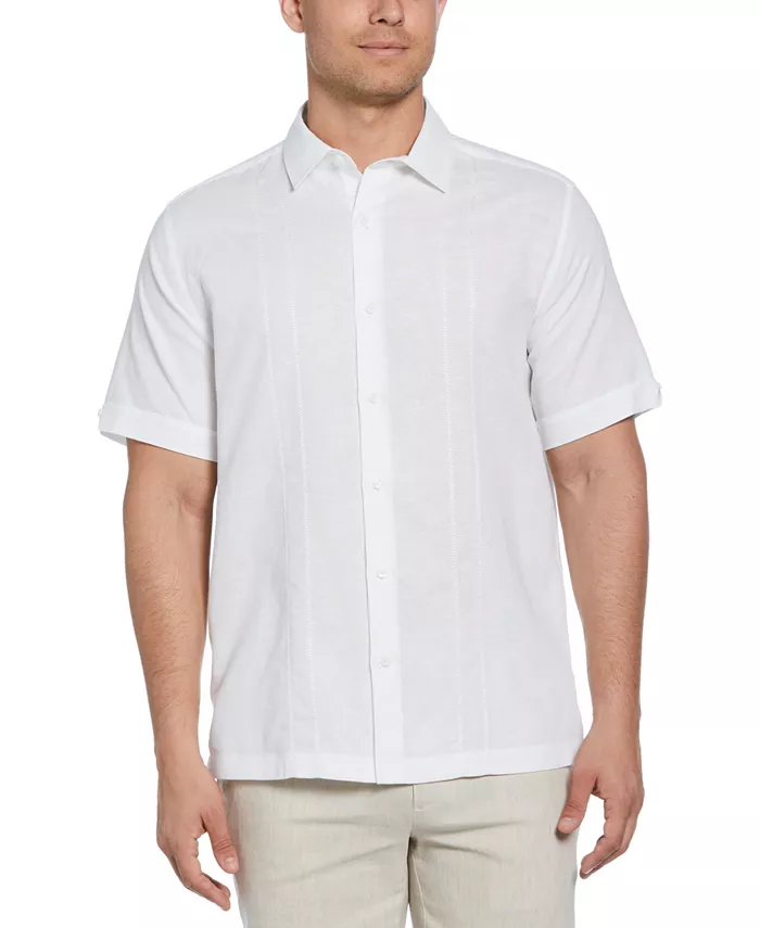 Мужская льняная рубашка с коротким рукавом, панелями и застежкой на пуговицы Camp Shirt Cubavera, белый
Мужская льняная рубашка с коротким рукавом, панелями и застежкой на пуговицы Camp Shirt Cubavera, белый