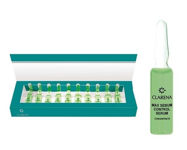 Clarena Max Sebum Control Serum, ампулы для комбинированной, проблемной и жирной кожи, 10x 3 мл
Clarena Max Sebum Control Serum, ампулы для комбинированной, проблемной и жирной кожи, 10x 3 мл