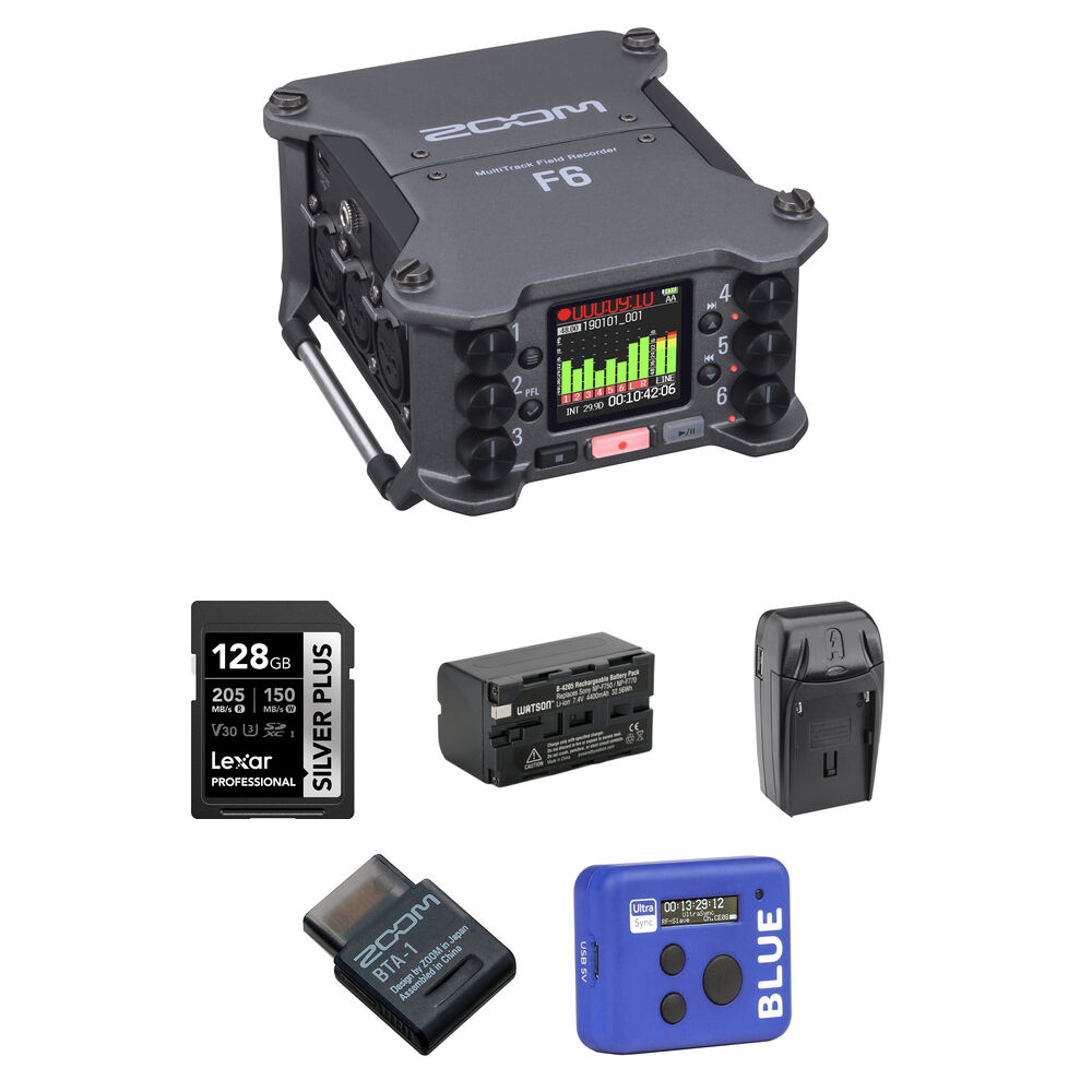 Портативный цифровой рекордер Zoom F6 6-Input / 14-Track Multitrack Field Recorder with
Портативный цифровой рекордер Zoom F6 6-Input / 14-Track Multitrack Field Recorder with