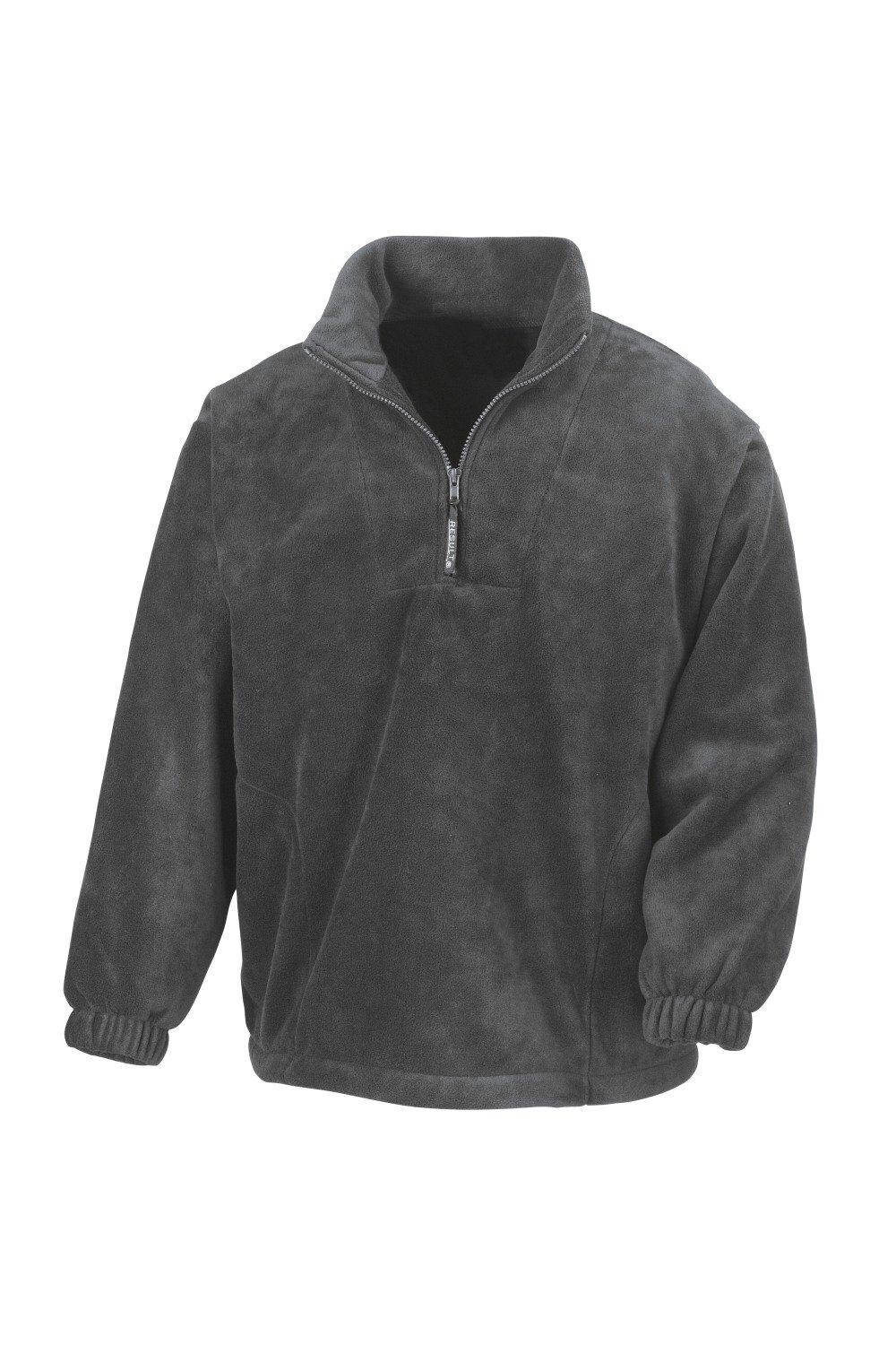 Флисовый топ Active с молнией 1/4 без подкладки и защитой от скатывания Result, серый