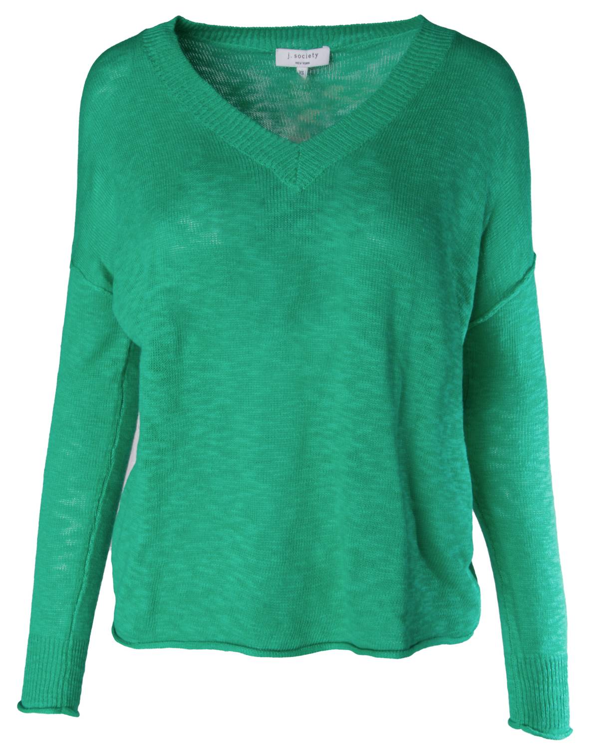 Женский свитер с V-образным вырезом и эффектом "слаб" в цвете травы J. Society, Grass
Женский свитер с V-образным вырезом и эффектом "слаб" в цвете травы J. Society, Grass