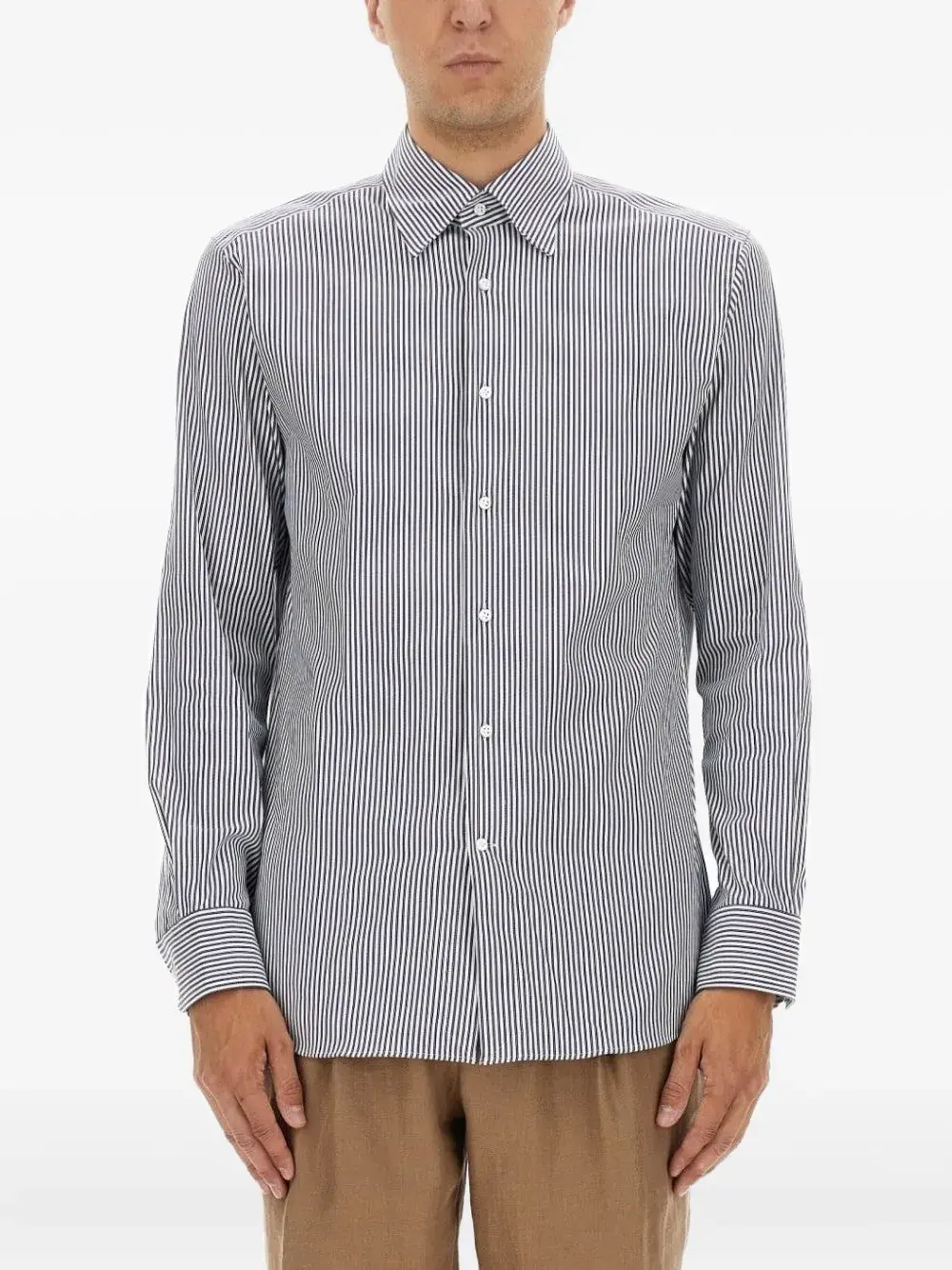 Рубашка в полоску из шерсти Boss, белый
Рубашка в полоску из шерсти Boss, белый