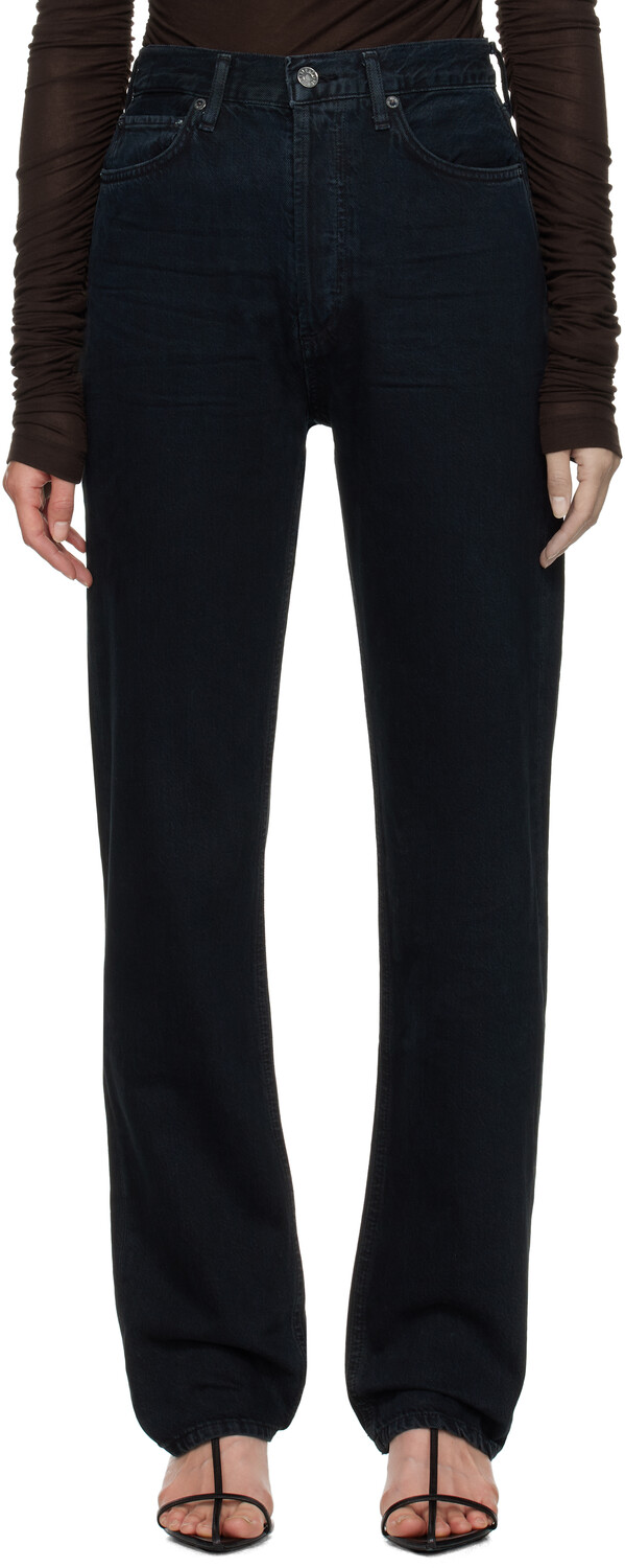 Черные прямые длинные джинсы в стиле 90-х с заниженной талией и высокой посадкой AGOLDE
Черные прямые длинные джинсы в стиле 90-х с заниженной талией и высокой посадкой AGOLDE