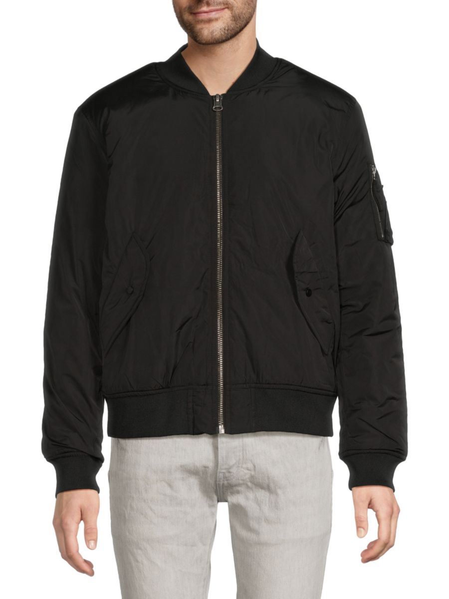 Утепленная куртка-бомбер с карманами на рукавах Slate & Stone, черный
Утепленная куртка-бомбер с карманами на рукавах Slate & Stone, черный