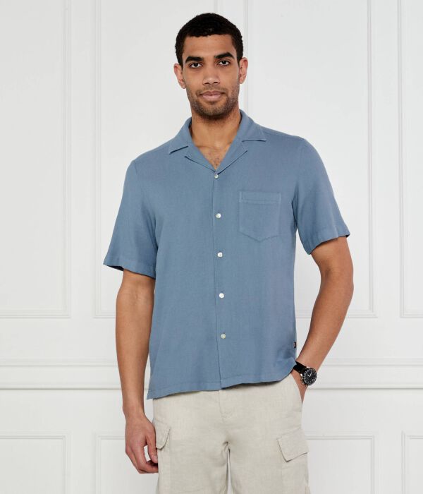 Рубашка rayer_m Regular fit Boss Orange, синий 
Рубашка rayer_m Regular fit Boss Orange, синий