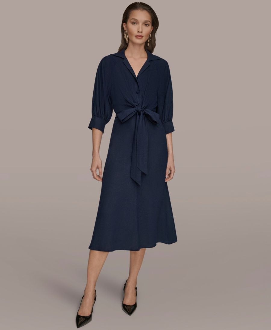 Женское миди-платье с воротником и рукавами 3/4 Donna Karan New York, Nightfall
Женское миди-платье с воротником и рукавами 3/4 Donna Karan New York, Nightfall