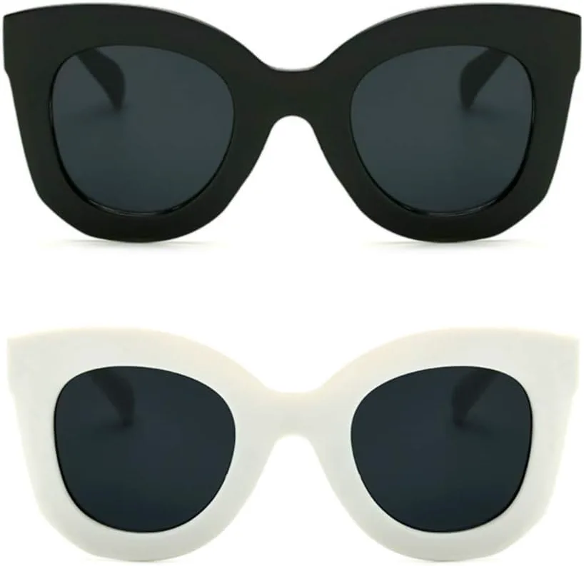 Модные солнцезащитные очки-бабочки с толстыми линзами и веснушками для женщин, стильные круглые солнцезащитные очки «кошачий глаз» Freckles Mark, Black+white
Модные солнцезащитные очки-бабочки с толстыми линзами и веснушками для женщин, стильные круглые солнцезащитные очки «кошачий глаз» Freckles Mark, Black+white