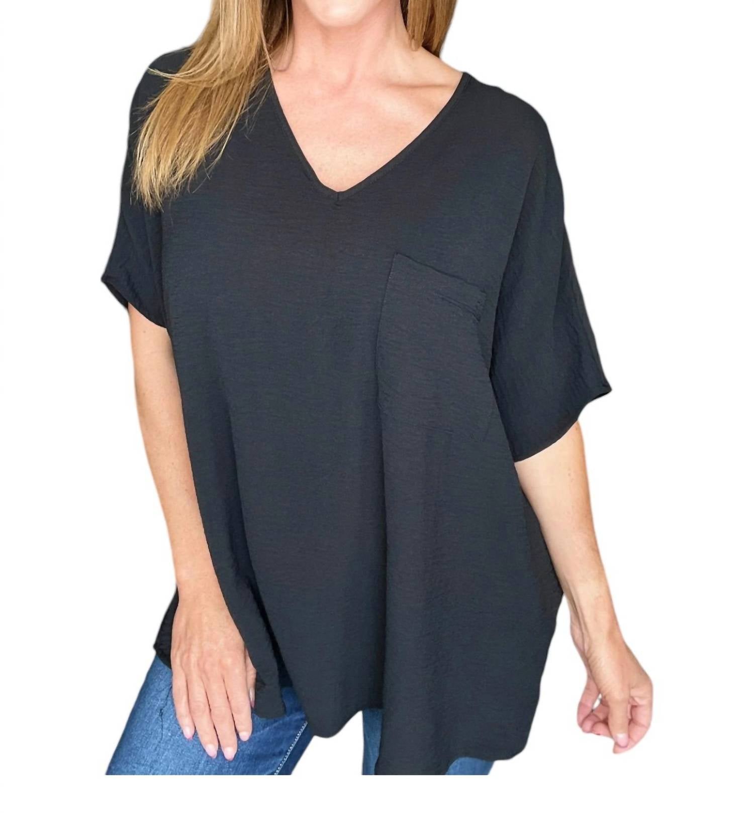 Футболка с V-образным вырезом Let's Roll в черном цвете ZENANA
Футболка с V-образным вырезом Let's Roll в черном цвете ZENANA