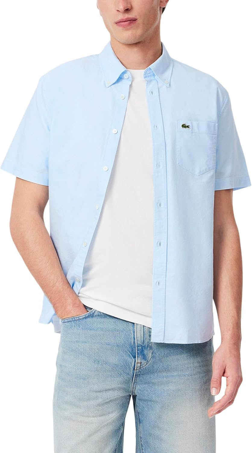 Мужская рубашка Lacoste из основной коллекции, стандартного кроя, с коротким рукавом, однотонная., White/Overview
Мужская рубашка Lacoste из основной коллекции, стандартного кроя, с коротким рукавом, однотонная., White/Overview