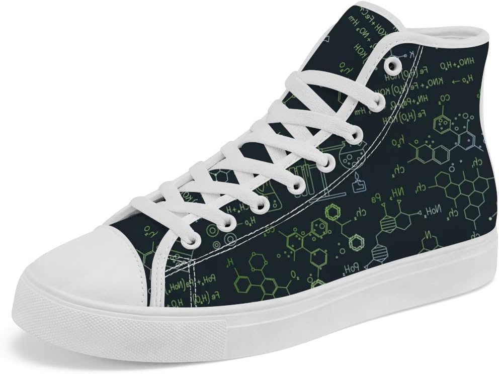 Высокие кеды на холщовой подошве с химическими формулами для женщин и мужчин, шнуровка, повседневная обувь Chebing, зеленый
Высокие кеды на холщовой подошве с химическими формулами для женщин и мужчин, шнуровка, повседневная обувь Chebing, зеленый