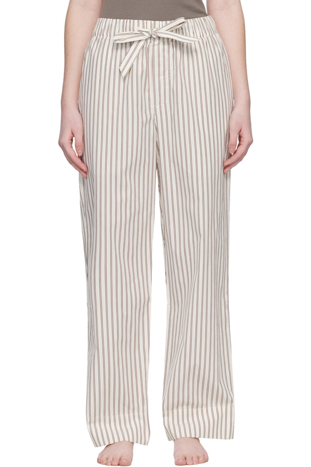 Tekla Пижамные штаны из поплина цвета слоновой кости и коричневого оттенка
Tekla Пижамные штаны из поплина цвета слоновой кости и коричневого оттенка