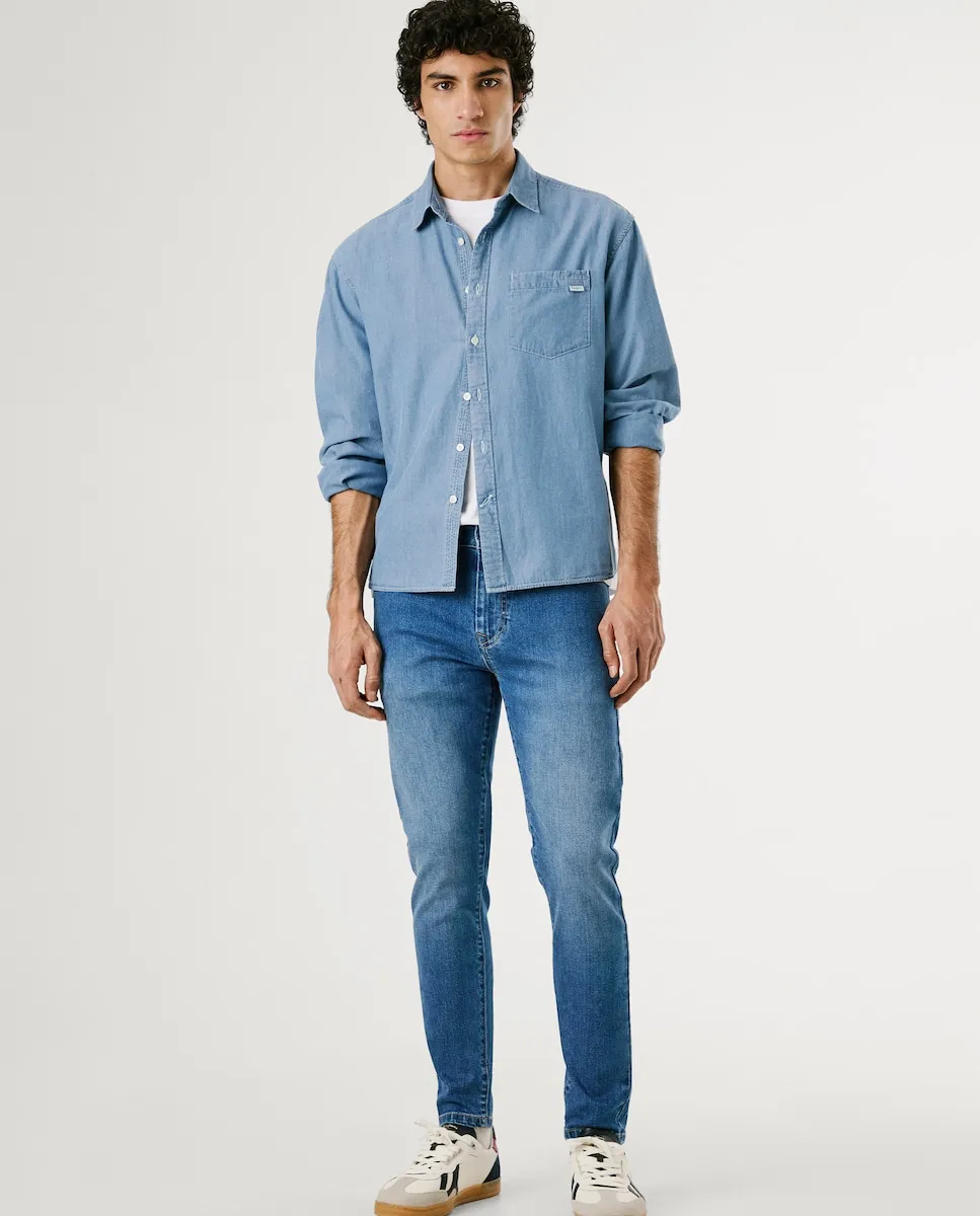 Мужские джинсы ковбойского кроя Finsbury облегающие из эластичной ткани Pepe Jeans, синий
Мужские джинсы ковбойского кроя Finsbury облегающие из эластичной ткани Pepe Jeans, синий