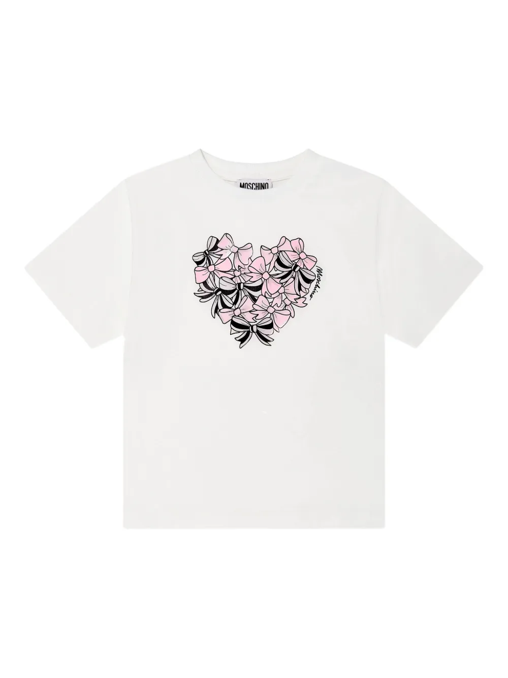 Футболка с принтом в виде банта Moschino Kids, кремовый
Футболка с принтом в виде банта Moschino Kids, кремовый