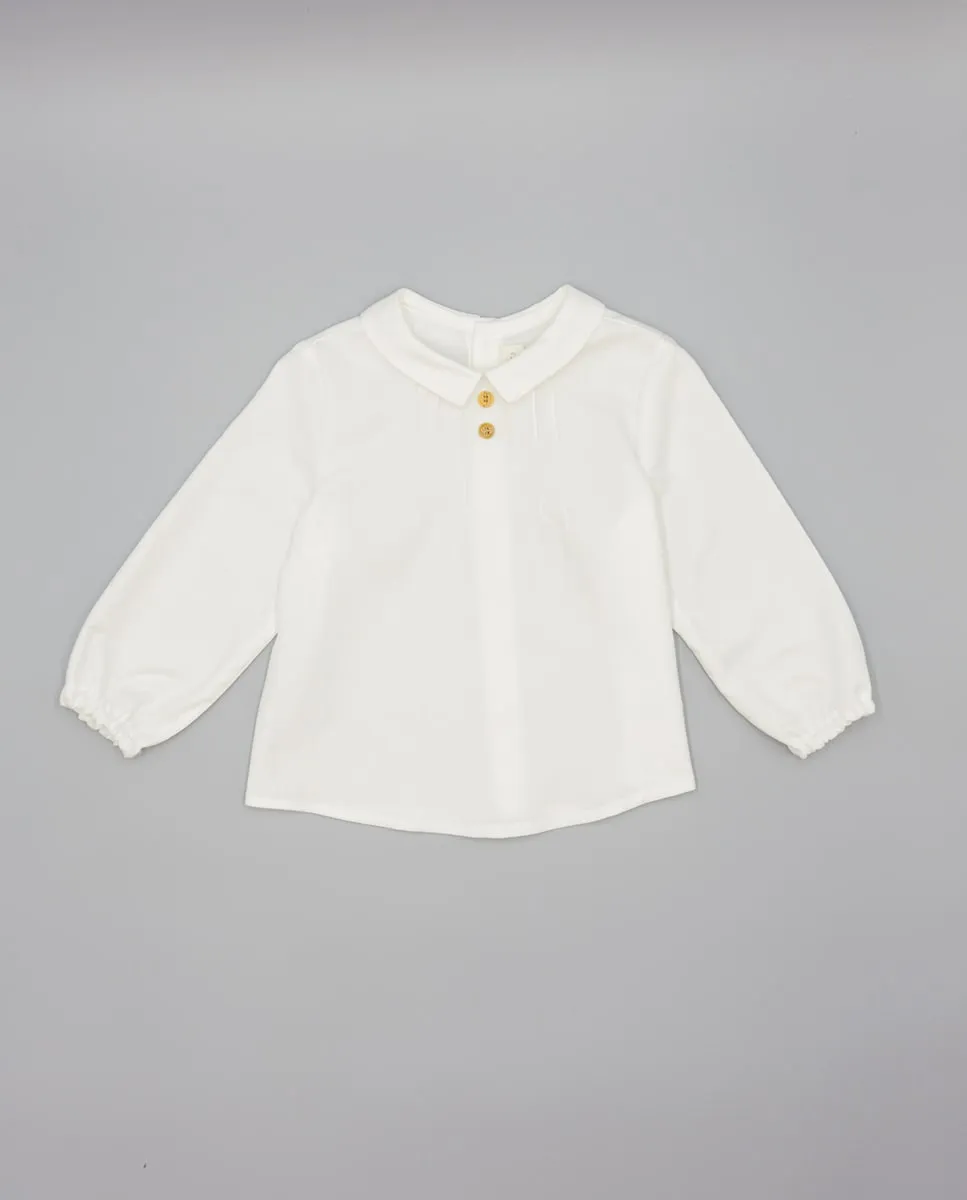 Детская рубашка с французским воротником, пуговицами и сборками Fina Ejerique, светло-бежевый
Детская рубашка с французским воротником, пуговицами и сборками Fina Ejerique, светло-бежевый