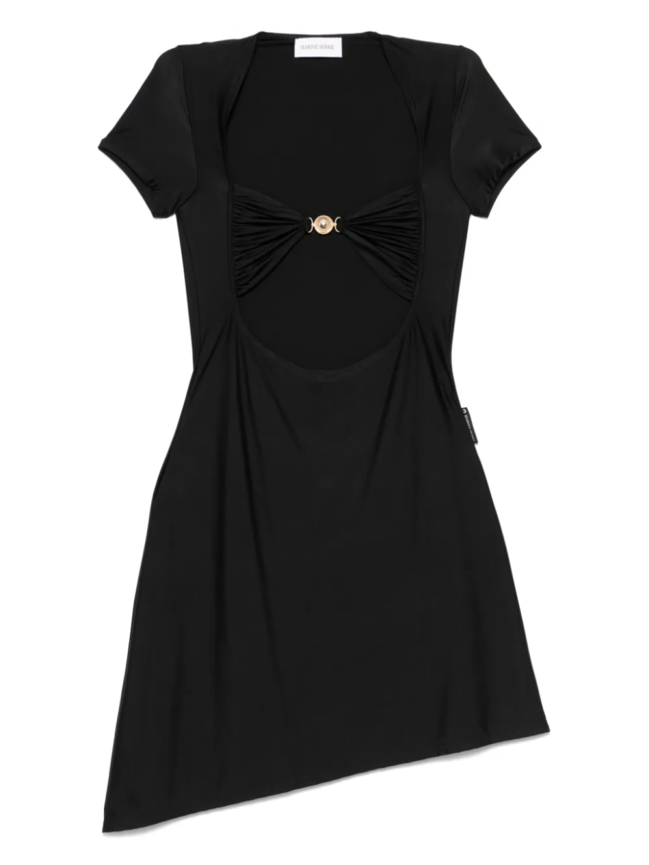 Мини-платье с открытой грудью и драпировкой Marine Serre, черный
Мини-платье с открытой грудью и драпировкой Marine Serre, черный
