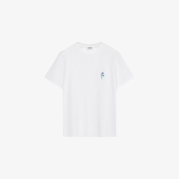 Футболка Loewe с вышивкой в виде цветочного анаграммы, белый
Футболка Loewe с вышивкой в виде цветочного анаграммы, белый