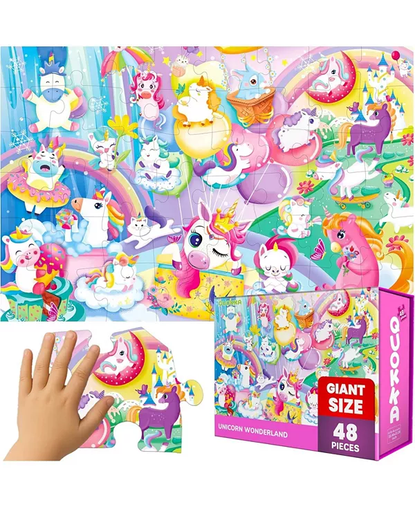 Гигантские напольные пазлы размером 2x3 фута для детей 4-6 лет Quokka, unicorn
Гигантские напольные пазлы размером 2x3 фута для детей 4-6 лет Quokka, unicorn