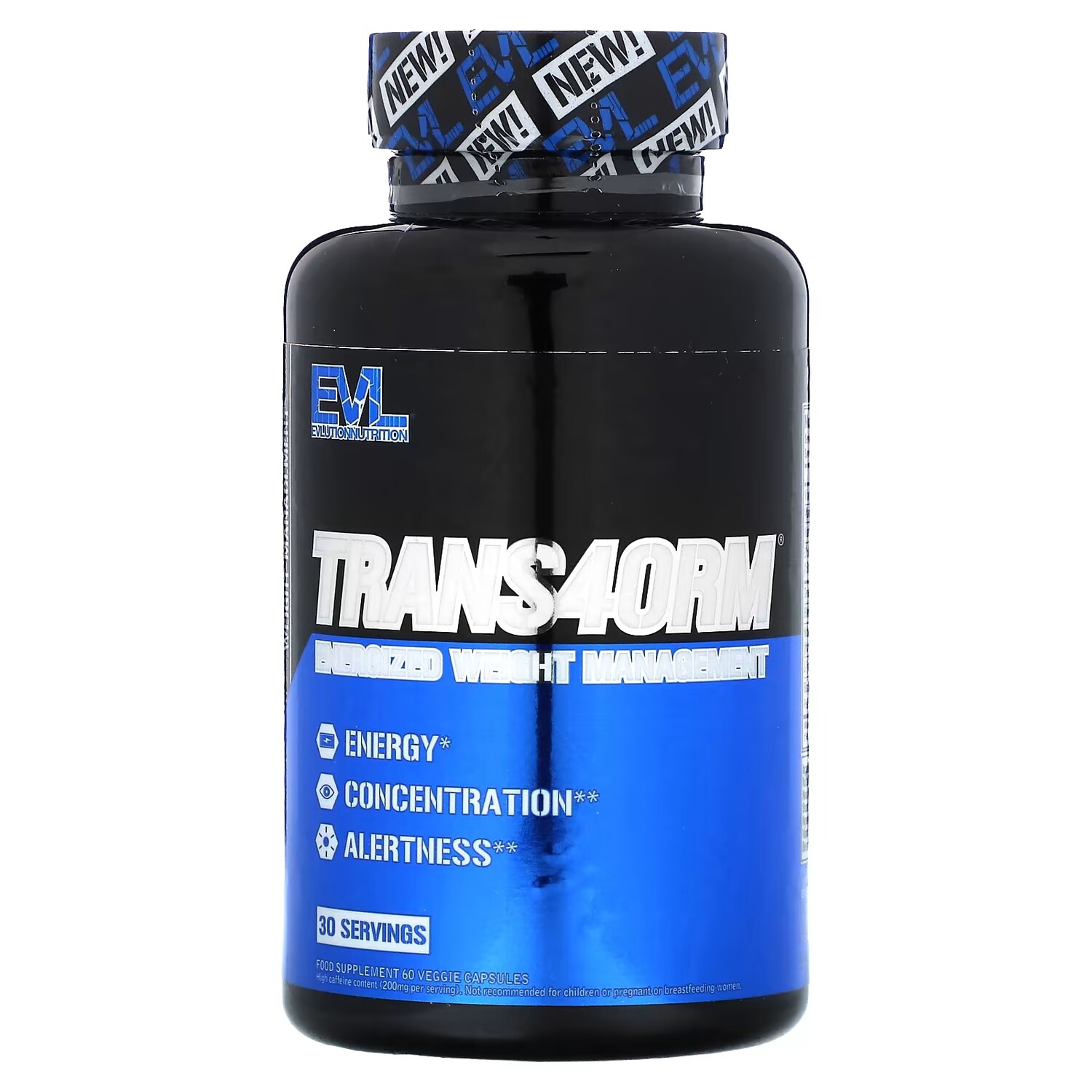 Добавка EVLution Nutrition Trans4orm Energized Weight Control, 60 растительных капсул
Добавка EVLution Nutrition Trans4orm Energized Weight Control, 60 растительных капсул