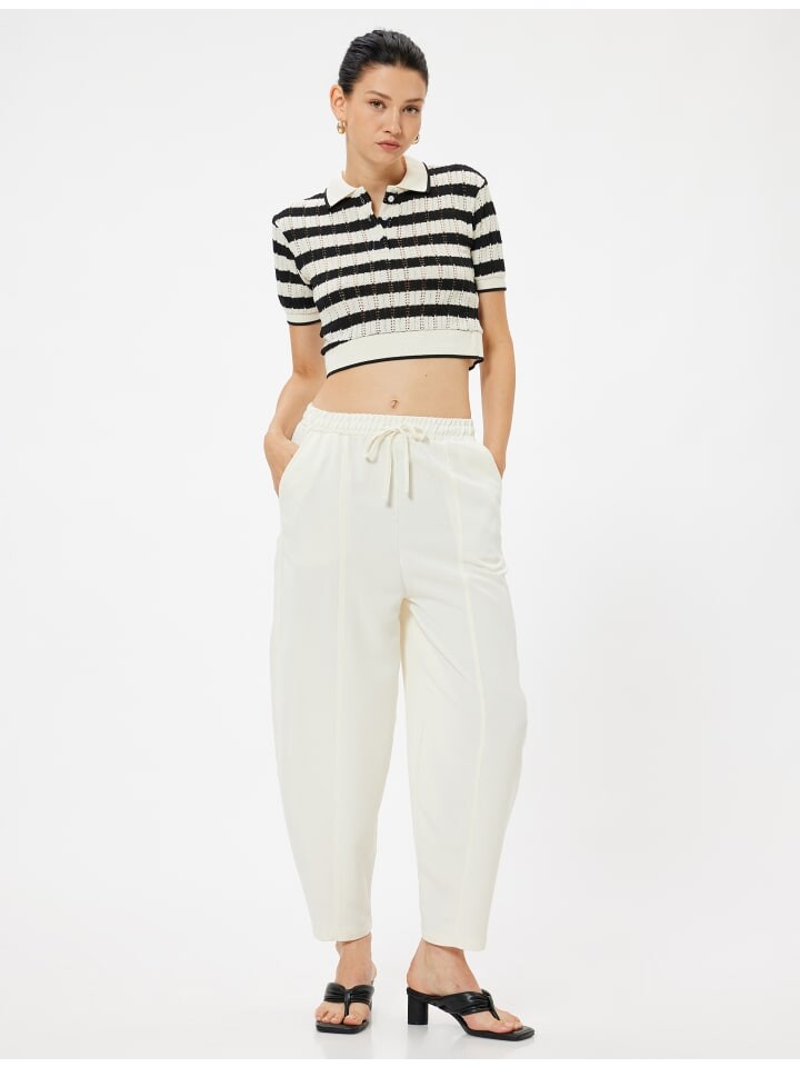 Тканевые брюки KOTON, экрю
Тканевые брюки KOTON, экрю