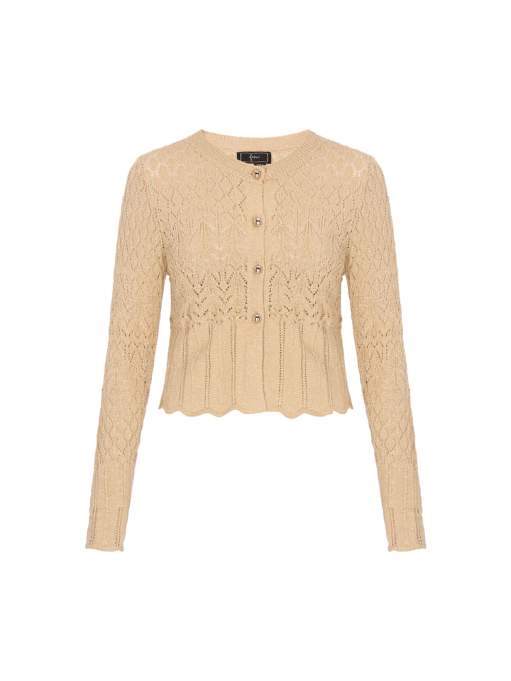 Faina Женский кардиган бежевого и золотого цвета
Faina Женский кардиган бежевого и золотого цвета