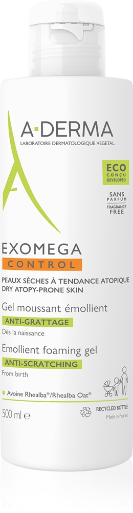 Exomega control смягчающий пенящийся гель для сухой и атопической кожи A-Derma, 500 мл
Exomega control смягчающий пенящийся гель для сухой и атопической кожи A-Derma, 500 мл